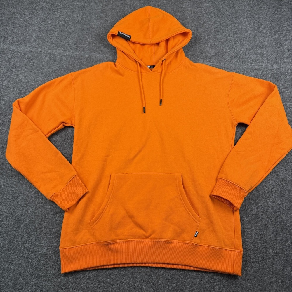 Dixxon Hoodie Mens XL Orange Fleece Hooded Sweatshirt Pull Over Form Function